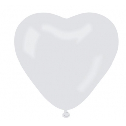 Balony pastelowe Serce Białe 16 cm 10 szt